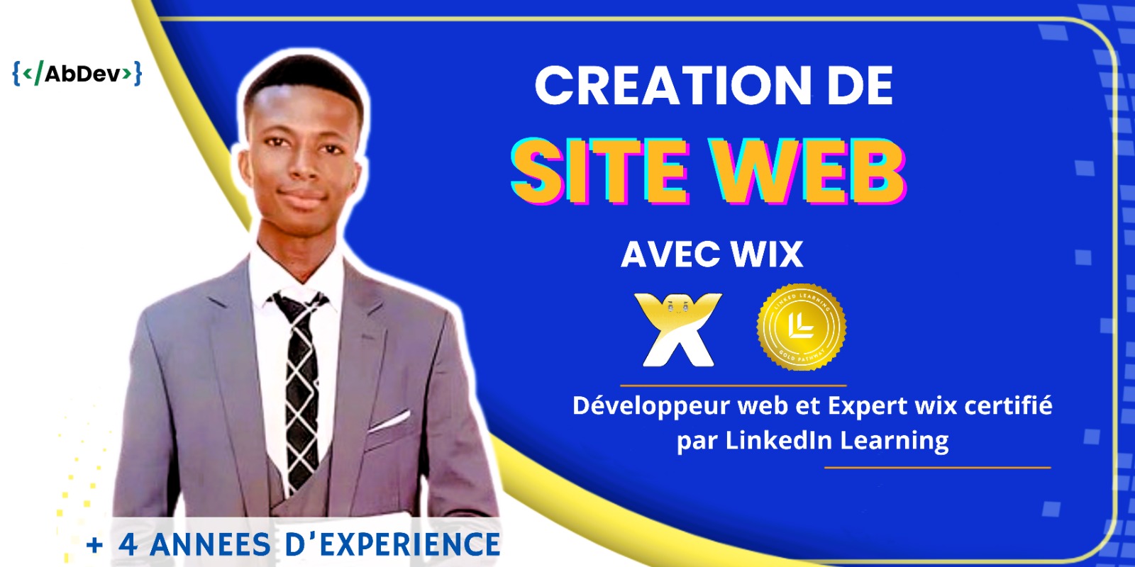 Je vais créer votre site web vitrine avec wix